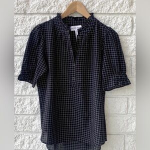 Apiece Apart Los Altos black and cream top - as seen on Joanna Gaines - Size S